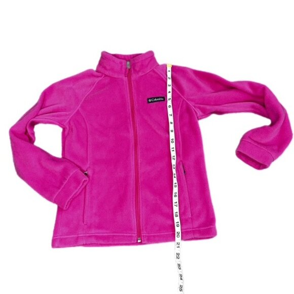 Columbia Girl's Fleece Lightweight Jacket Pink Size M 10/12 Excellent condition - Picture 5 of 7